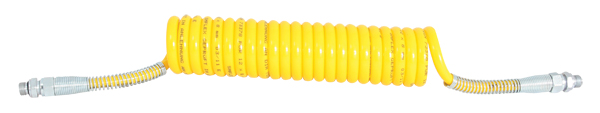 hadice kroucená M22x1,5/M22x1,5 žlutá, 4,5 m