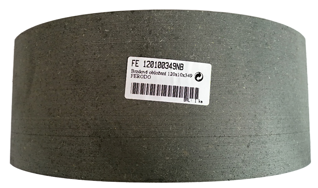 obložení 120x10x349 P93 FERODO BEZAZBEST - 1 KUS -