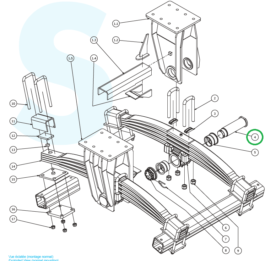 čep ø 100x345, závit M90x2 pro BOGIE type S,  837001#