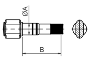 klíč brzdy ADR 32 drážek, oválná vačka, celková délka 290 mm, A=38 mm,B= 225 mm#