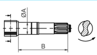 klíč brzdy ADR 10 drážek, vačka SX .:S:., -Levý- LC= 460 mm,A=40 mm,B=400 mm#